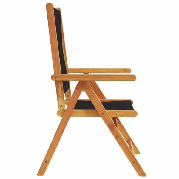 Maison Exclusive - Fällbara stolar (set om 2) i massivt akaciaträ och polypropen