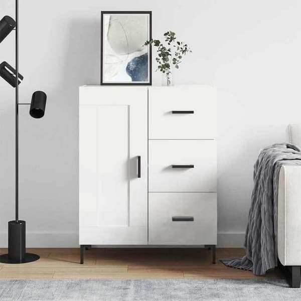 Maison Exclusive - Hvidt buffet 69,5x34x90 cm ingeniørtræ Vit