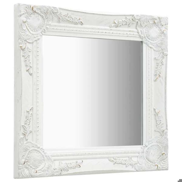 Maison Exclusive - Barockstil väggspegel 40x40 cm Vit