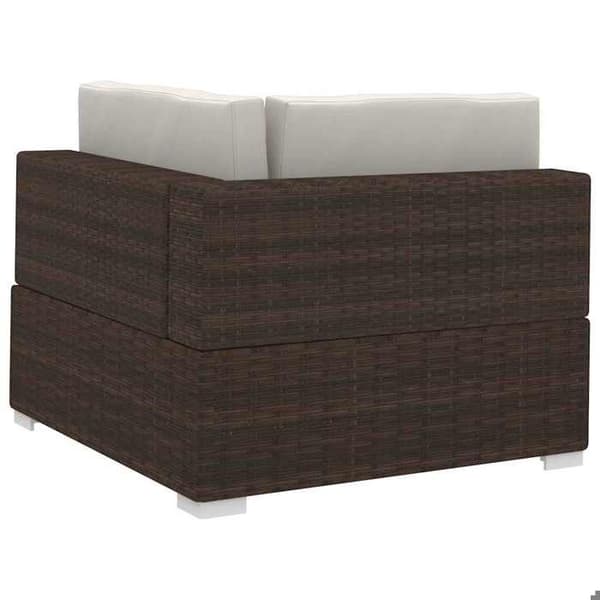 Maison Exclusive - Trädgårdsmöbler 3 delar med kuddar Flätad resin Brun