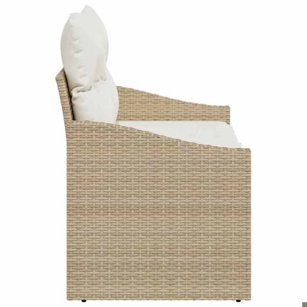 Maison Exclusive - Trädgårdsoffa med kudde 123 x 62 x 69 cm polyrotin