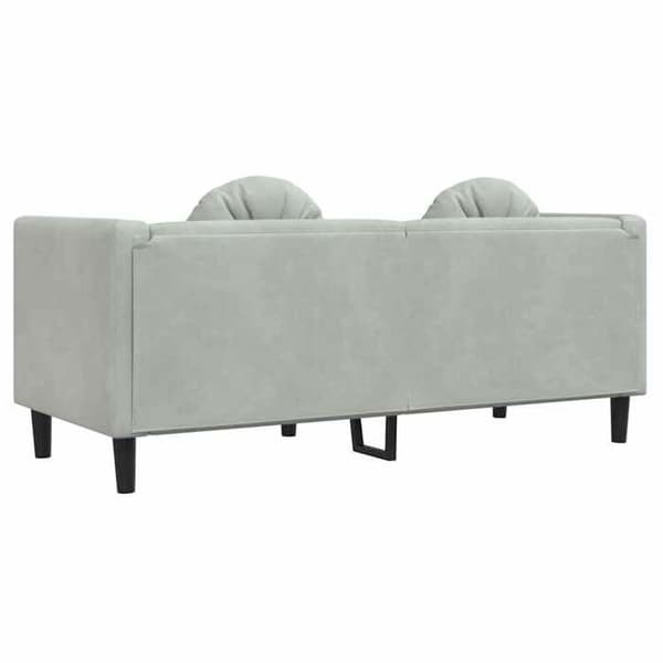 Maison Exclusive - Sofa med puder til 2 personer lys grå velour