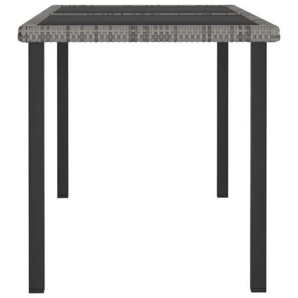 Maison Exclusive - 5 osan puutarhakalustesarja, punottu muovi, harmaa Grå