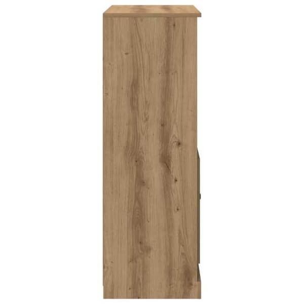 Maison Exclusive - Buffé hög ek hantverk 60x35,5x103,5 cm ingenjörsträ