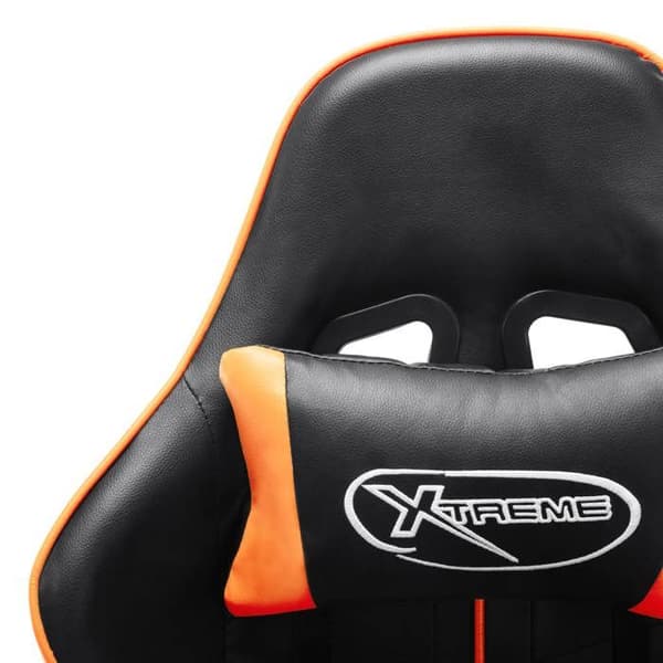 Maison Exclusive - Spilstol Sort og orange Kunstlæder svart och orange
