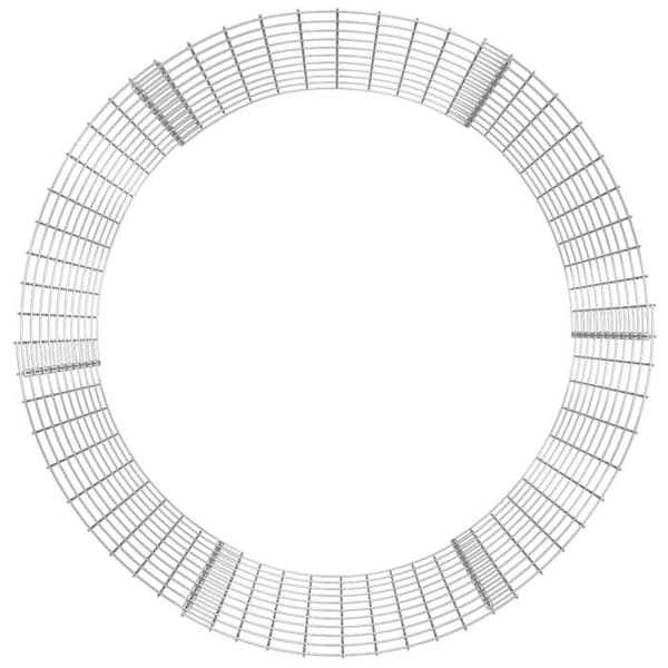Maison Exclusive - Cirkulär gabionstolpe Galvaniserat stål Ø100x100 cm silver-