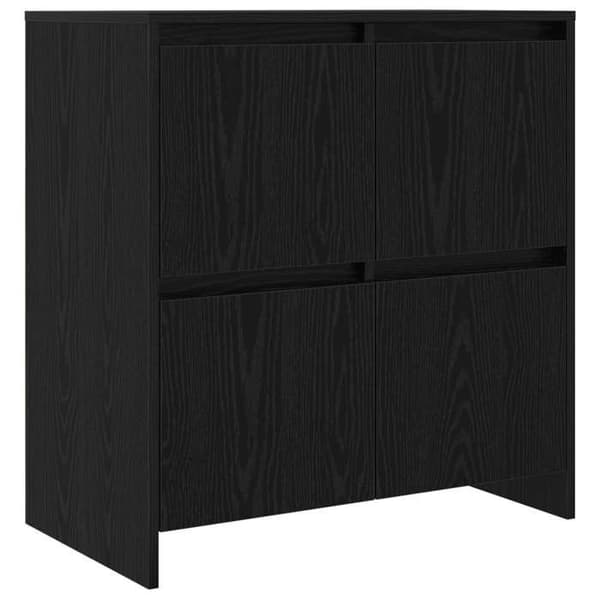 Maison Exclusive - Buffeter 2 stk Sort eg 70 x 41 x 75 cm Ingeniørtræ svart ek