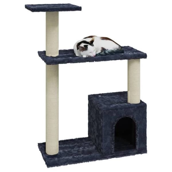 Maison Exclusive - Kattträd med sisal klöstrumpor Mörkgrå 70 cm mörkgrå