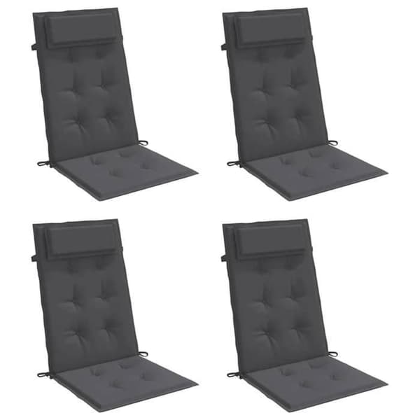 Maison Exclusive - Kuddar för stolar med hög rygg, set om 4, antracit