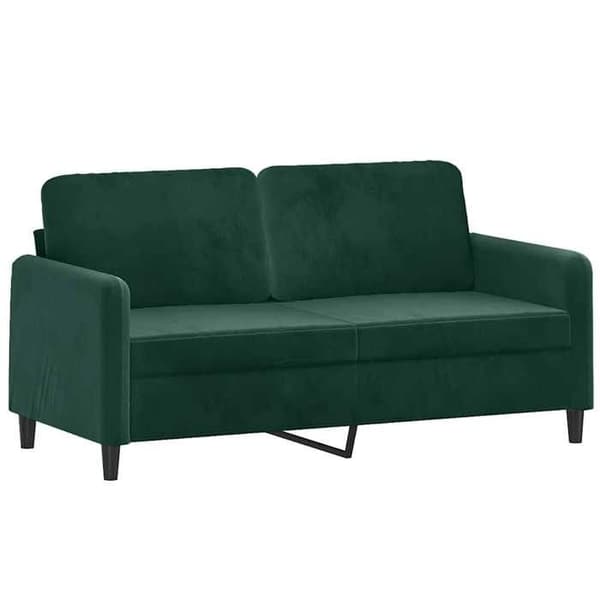 Maison Exclusive - 3 kpl tummanvihreä samettisohvasetti