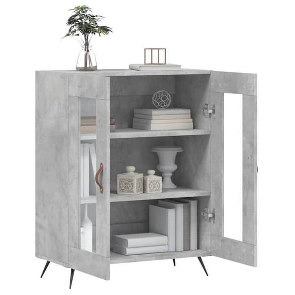Maison Exclusive - Buffet grå beton 69,5x34x90 cm ingeniørtræ