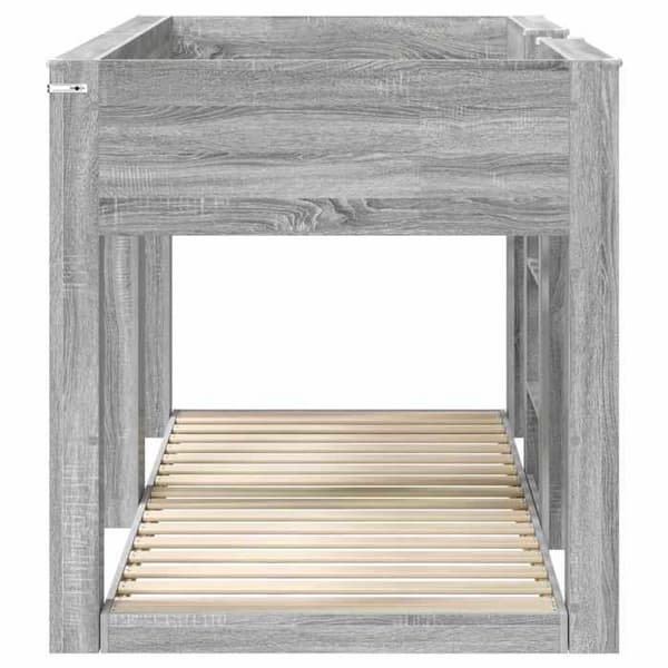 Maison Exclusive - Bunk säng för barn Grå Sonoma 75 x 190 cm