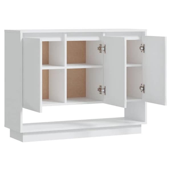 Buffet - EKSKLUSIVT HUS - 97 x 31 x 75 cm - Hvid - Ingeniørtræ - 3 døre Vit