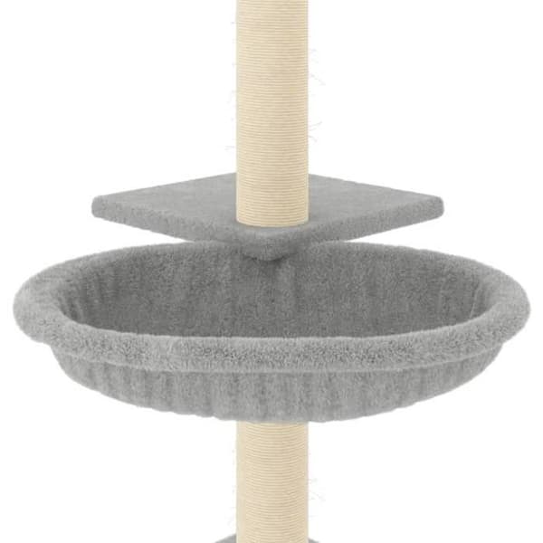 Maison Exclusive - Kattekradse med lys grå sisal 72 cm ljusgrått