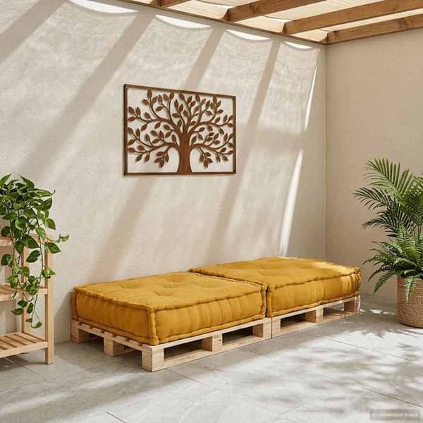 Maison Exclusive - Gul modulsoffa 70x70x36 tyg
