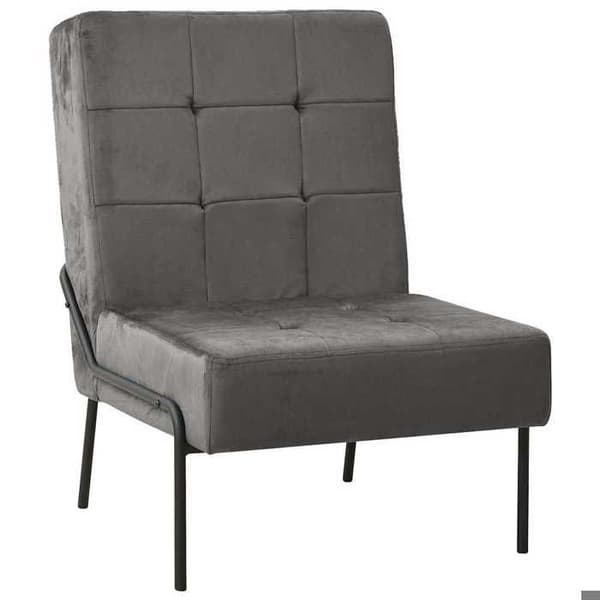 Maison Exclusive - Avkopplingsstol 65x79x87 cm Mörkgrå Sammet Mörkgrå