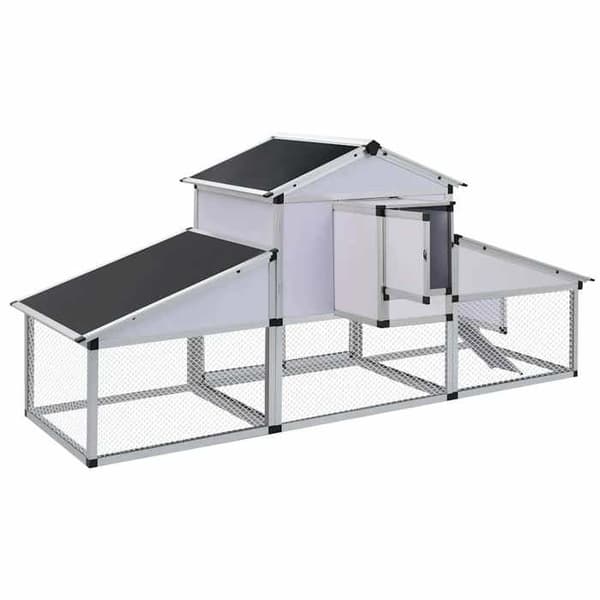 Maison Exclusive - Hønsehus med ramper og aluminium redekasse