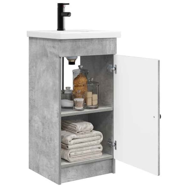 Maison Exclusive - Badeværelsesmøbel med vask Grå beton 42 x 40 x 84,5 cm