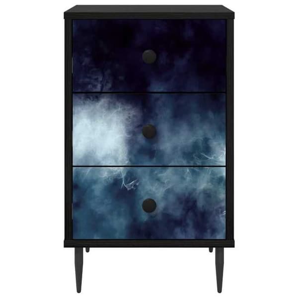 Maison Exclusive - Natbord RAALTE 2 stk Sort eg 36 x 33 x 61 cm