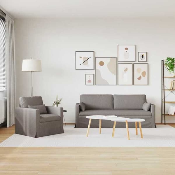 Maison Exclusive - 2-delars soffset i taupe tyg