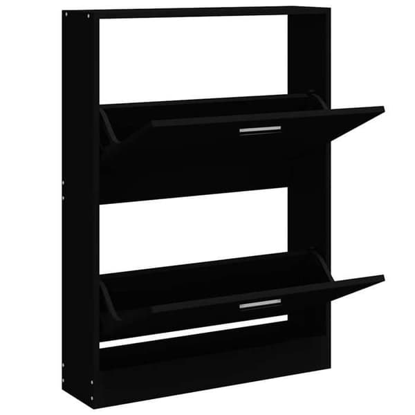 Maison Exclusive - Skoskab Sort 59x17x81 cm Ingeniørtræ