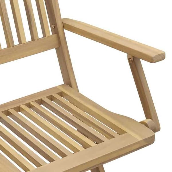 Maison Exclusive - Fällbara stolar set om 6 54,5x58x90 cm i massiv akaciaträ