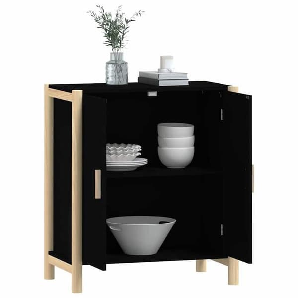 Maison Exclusive - Buffé Svart 62x38x70 cm Ingenjörsträ