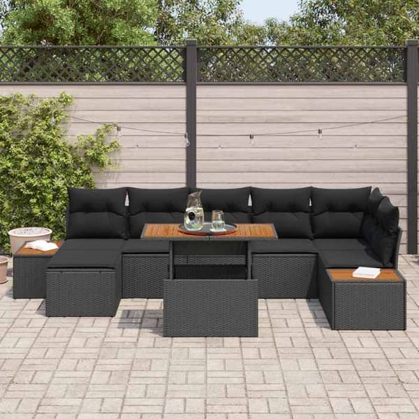 Trädgårdsmöbelset - EXKLUSIV HEM - Modern design - Svart - Modulär - Väderbeständig Svart