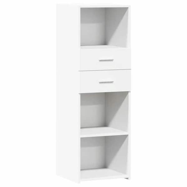 Maison Exclusive - Vit hög buffé 40x42,5x124 cm ingenjörsträ