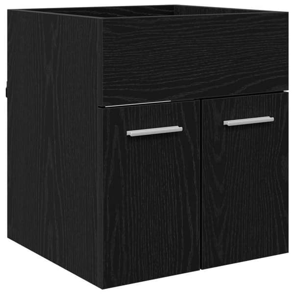 Maison Exclusive - Vaskeskab Sort eg 41 x 38,5 x 46 cm Ingeniørtræ