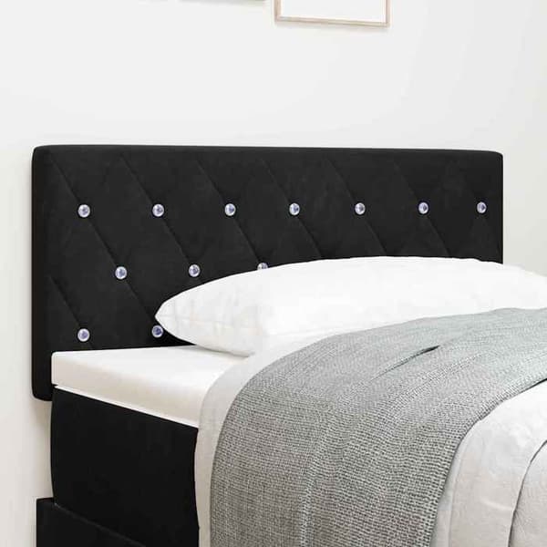 Maison Exclusive - LED-hovedgærde med sorte LED-strips 90 cm i velour