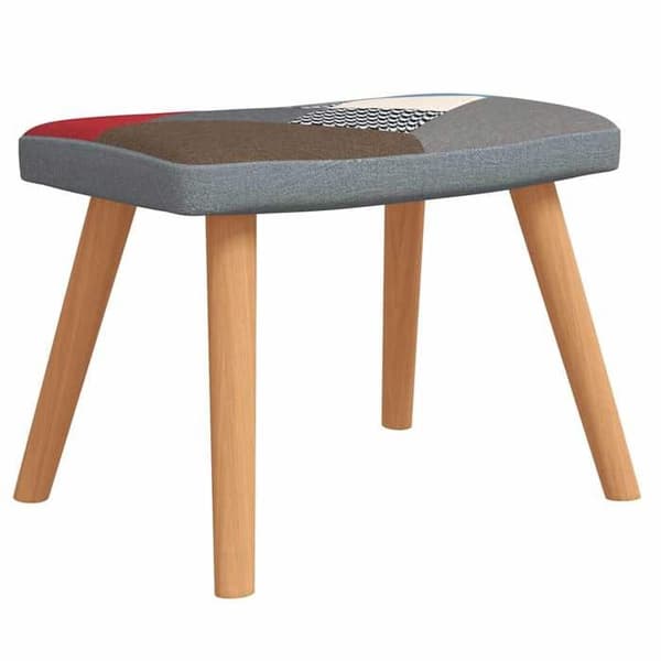 Maison Exclusive - Avkopplingsstol med fotstöd Patchwork Tyg