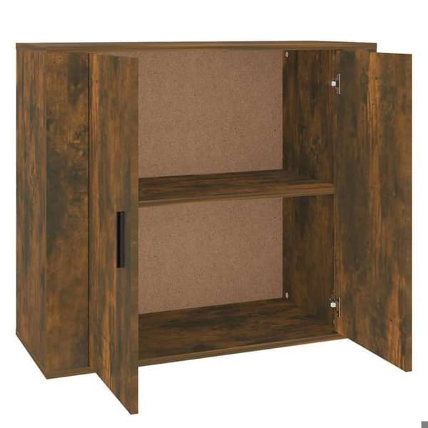 Maison Exclusive - Buffé Ek rökt 80x33x70 cm Ingenjörsträ