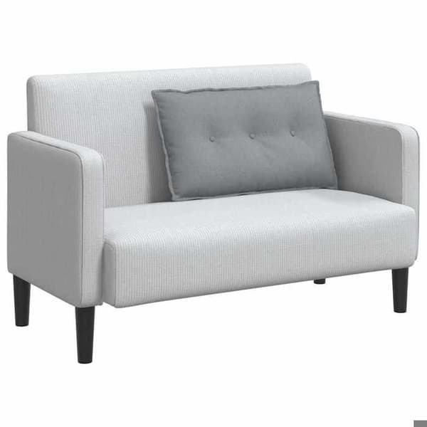 Rygpude - EKSKLUSIV HUS - 80 x 19 x 50 cm - Lys grå - Polyester - Aftageligt betræk Ljusgrått