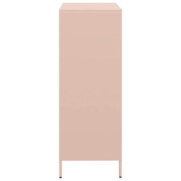 Maison Exclusive - Buffé hög rosa 68x39x103,5 cm stål