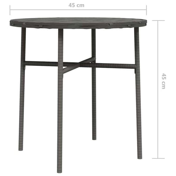 Maison Exclusive - Harmaa teepöytä 45 cm punottua hartsi
