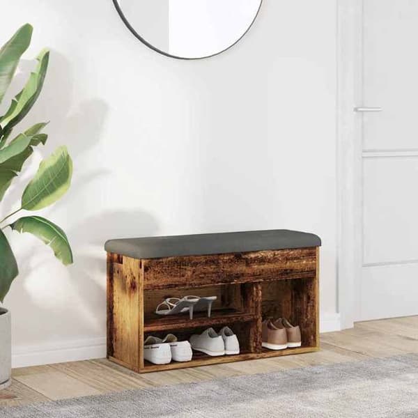 Maison Exclusive - Vanhan puun kenkäteline 82x32x45,5 cm insinööripuuta