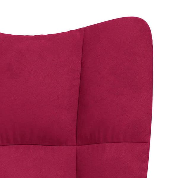 Maison Exclusive - Avkopplingsstol Röd vinröd Sammet