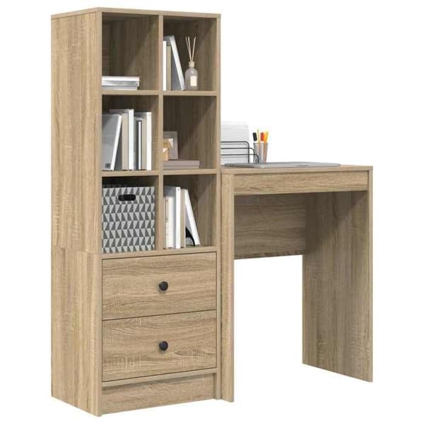 Maison Exclusive - Kontor Egetræ Sonoma 105,5 x 34 x 127 cm 2 stk brun