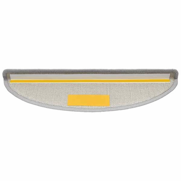 Maison Exclusive - Trappe tæppe 30 stk 56 x 17 x 3 cm Lys grå Halvcirkel