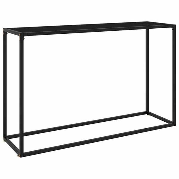 Maison Exclusive - Sort konsolbord 120x35x75 cm Tempereret glas