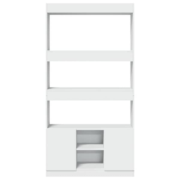 Maison Exclusive - Vit hög buffé 92x33x180 cm ingenjörsträ