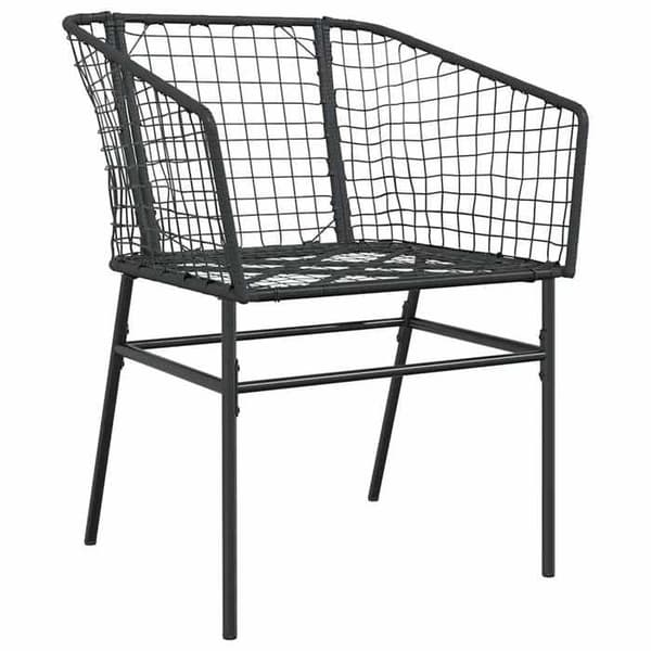 Maison Exclusive - 9-delt have spisebordssæt sort poly rattan glas
