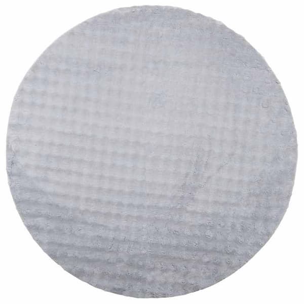 Tæppe - MAISON EXCLUSIVE - SIROLO - Rund Ø200 cm - Polyester - Skridsikker Grå