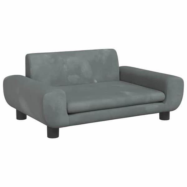 Maison Exclusive - Mörkgrå hundsäng 70x45x33 cm sammet mörkgrå