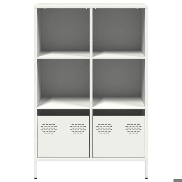 Maison Exclusive - Hvid buffet 68x39x103,5 cm stål