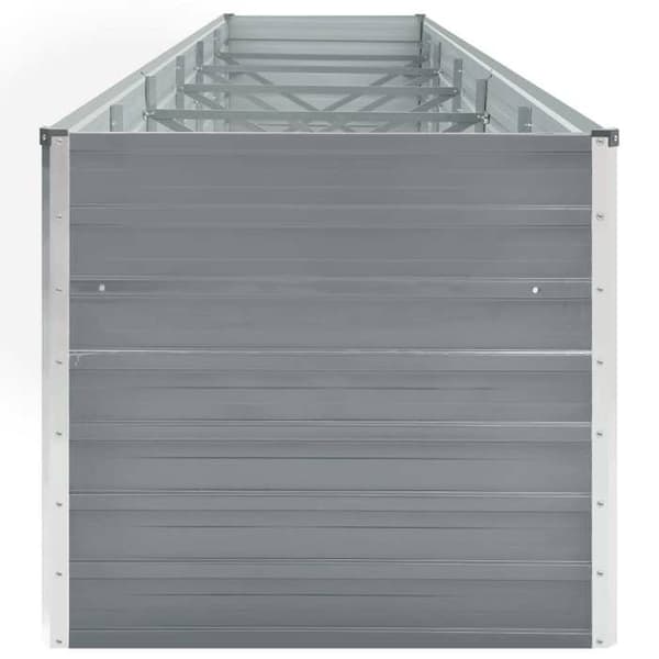 Maison Exclusive - Hævet havebed i galvaniseret stål 480x80x77 cm Grå Grå