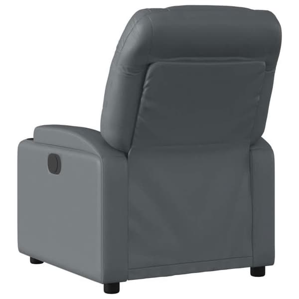 Maison Exclusive - Grå læderlook massage stol med vippefunktion