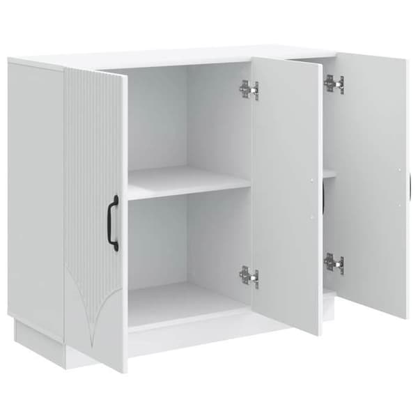 Maison Exclusive - Buffé Vit 89 x 34,5 x 77 cm Ingenjörsträ