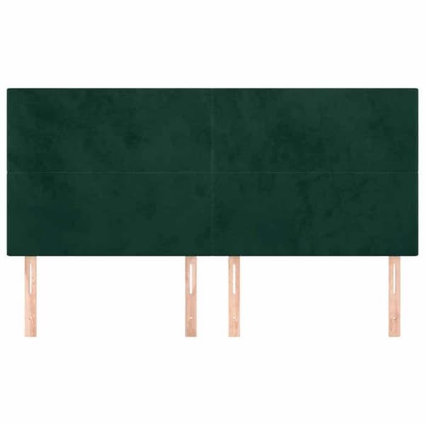 Maison Exclusive - Mörkgrön sänggavel 200x5x118/128 cm Sammet Mörkgrön